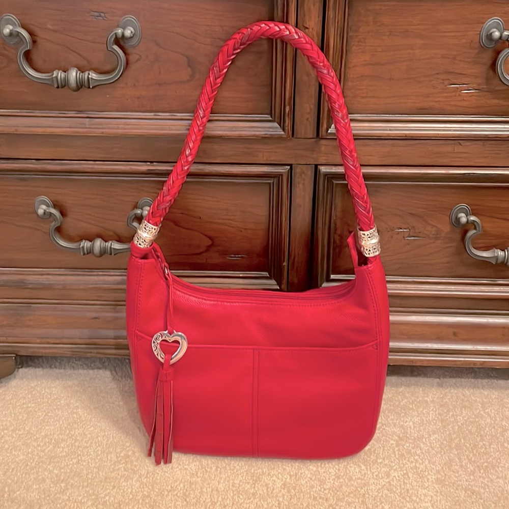 NWT Brighton Barbados zip top hobo Lipstick (red)